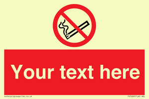 Custom No E-cigarettes / Vaping Sign